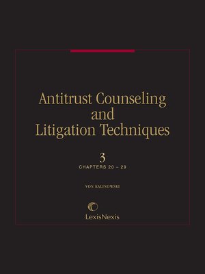 cover image of Antitrust Counseling and Litigation Techniques